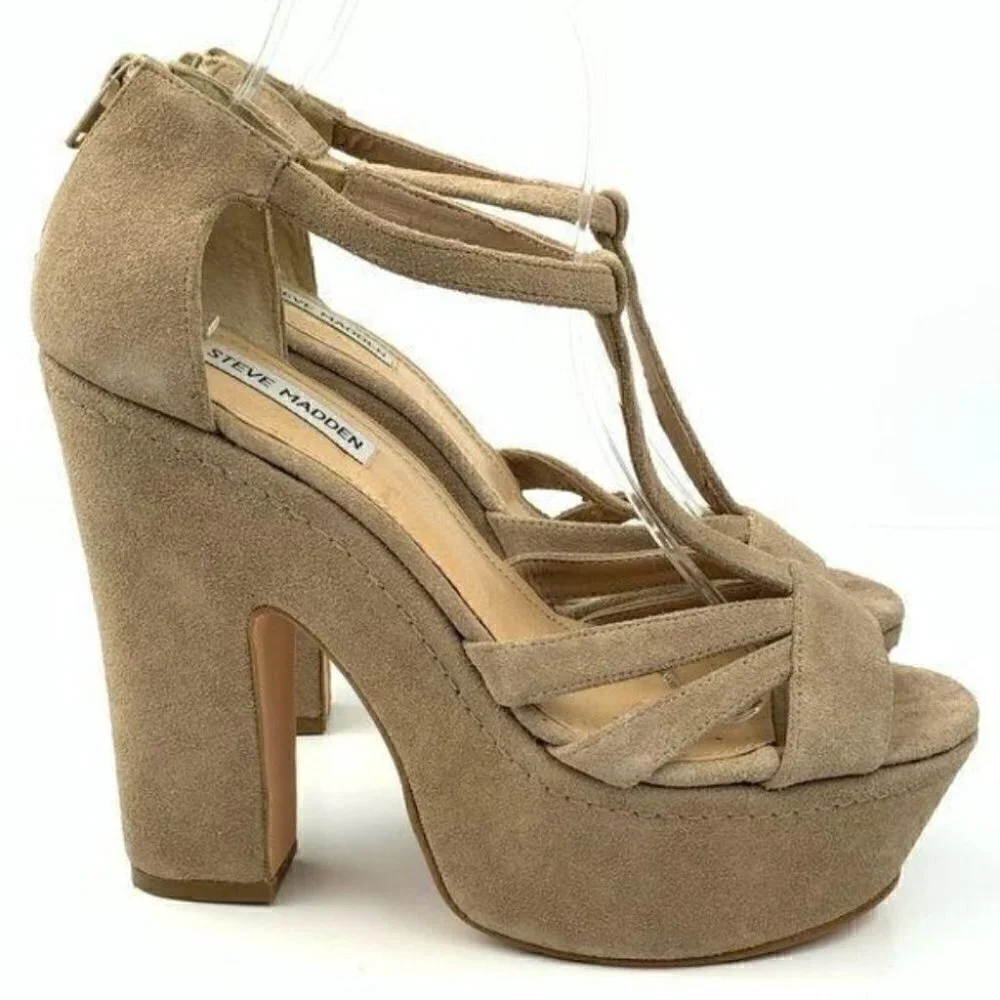 Steve Madden platforms sz 8.5 P-gabbi suede chunky